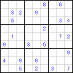 Судоку 9х9 #762 трудный