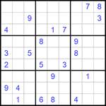 Судоку 9х9 #763 трудный