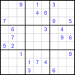 Судоку 9х9 #764 трудный