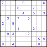 Судоку 9х9 #765 трудный