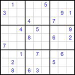 Судоку 9х9 #766 трудный