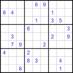 Судоку 9х9 #767 трудный