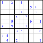 Судоку 9х9 #768 трудный