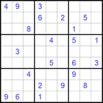 Судоку 9х9 #769 трудный