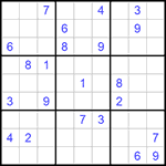 Судоку 9х9 #770 трудный