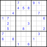 Судоку 9х9 #772 трудный