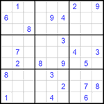 Судоку 9х9 #773 трудный