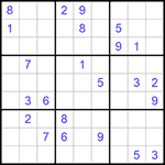 Судоку 9х9 #774 трудный
