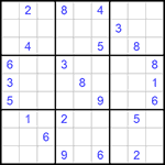 Судоку 9х9 #776 трудный