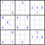 Судоку 9х9 #777 трудный