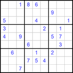 Судоку 9х9 #779 трудный