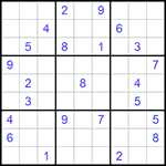 Судоку 9х9 #780 трудный