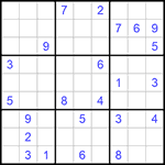 Судоку 9х9 #782 трудный