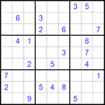 Судоку 9х9 #783 трудный