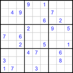 Судоку 9х9 #786 трудный