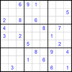 Судоку 9х9 #787 трудный