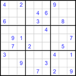 Судоку 9х9 #789 трудный