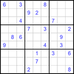 Судоку 9х9 #790 трудный