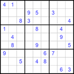Судоку 9х9 #795 трудный