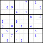 Судоку 9х9 #798 трудный