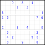 Судоку 9х9 #799 трудный