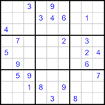 Судоку 9х9 #800 трудный