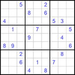 Судоку 9х9 #801 трудный