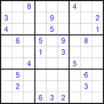 Судоку 9х9 #803 трудный