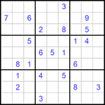 Судоку 9х9 #805 трудный