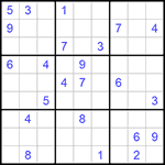 Судоку 9х9 #806 трудный