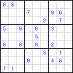 Судоку 9х9 #807 трудный