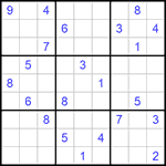 Судоку 9х9 #808 трудный