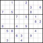 Судоку 9х9 #809 трудный