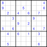 Судоку 9х9 #812 трудный