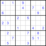 Судоку 9х9 #813 трудный