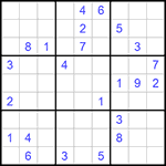Судоку 9х9 #815 трудный