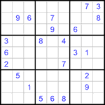 Судоку 9х9 #816 трудный