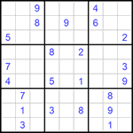 Судоку 9х9 #818 трудный