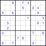 Судоку 9х9 #819 трудный
