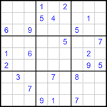 Судоку 9х9 #821 трудный