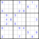 Судоку 9х9 #823 трудный