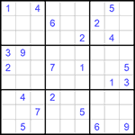 Судоку 9х9 #824 трудный