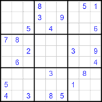 Судоку 9х9 #825 трудный