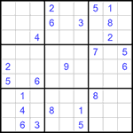 Судоку 9х9 #826 трудный