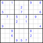 Судоку 9х9 #829 трудный