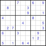 Судоку 9х9 #830 трудный