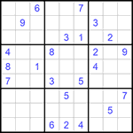 Судоку 9х9 #831 трудный