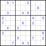 Судоку 9х9 #832 трудный