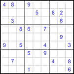 Судоку 9х9 #833 трудный