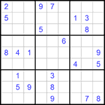 Судоку 9х9 #834 трудный